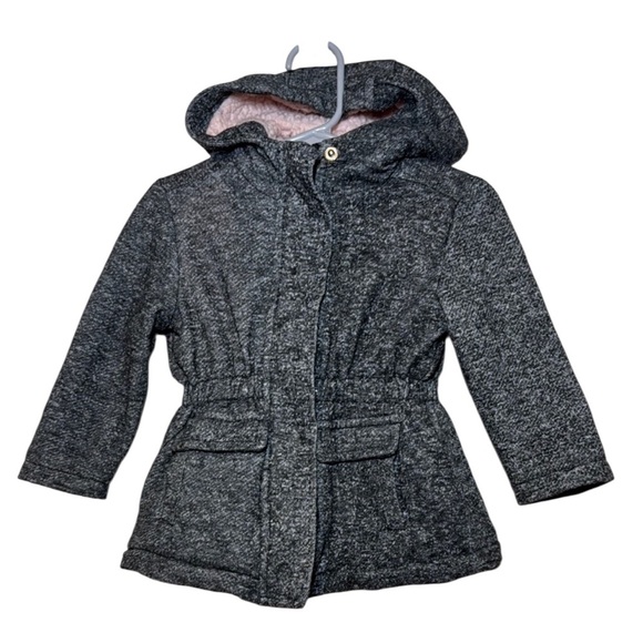 Other - Me Jane Mini Toddler Girls Grey Sherpa Lined Winter Coat Size 12 Months